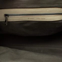 Marc Jacobs Beige Quilted Snakeskin Effect Leather Stam Satchel For Women -Cheap Marc Jacobs Store luxury women marc jacobs used handbags p387151 005