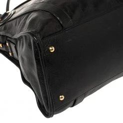 Marc Jacobs Black Leather Wellington Fulton Satchel For Women -Cheap Marc Jacobs Store luxury women marc jacobs used handbags p387715 011