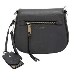 Marc Jacobs Grey Leather Small Recruit Saddle Bag For Women