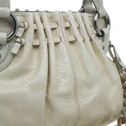 Marc Jacobs White Leather Snake Embossed Cecilia Shoulder Bag For Women -Cheap Marc Jacobs Store luxury women marc jacobs used handbags p38927 008