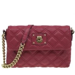 Marc Jacobs Red Quilted Leather Crossbody Bag For Women