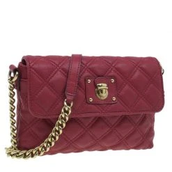 Marc Jacobs Red Quilted Leather Crossbody Bag For Women -Cheap Marc Jacobs Store luxury women marc jacobs used handbags p38939 0003