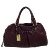 Marc By Marc Jacobs Burgundy Leather Classic Q Groove Satchel For Women