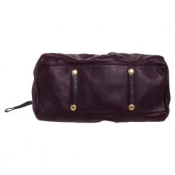 Marc By Marc Jacobs Burgundy Leather Classic Q Groove Satchel For Women -Cheap Marc Jacobs Store luxury women marc jacobs used handbags p389999 011