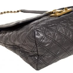 Marc Jacobs Metallic Silver Quilted Leather Large Baroque Single Shoulder Bag For Women -Cheap Marc Jacobs Store luxury women marc jacobs used handbags p390715 009