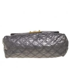 Marc Jacobs Metallic Silver Quilted Leather Large Baroque Single Shoulder Bag For Women -Cheap Marc Jacobs Store luxury women marc jacobs used handbags p390715 010