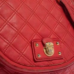 Marc Jacobs Red Quilted Leather Flap Crossbody Bag For Women -Cheap Marc Jacobs Store luxury women marc jacobs used handbags p390853 008