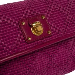 Marc Jacobs Fuchsia Straw And Leather Shoulder Bag For Women -Cheap Marc Jacobs Store luxury women marc jacobs used handbags p392135 009