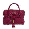 Marc Jacobs Pink Quilted Leather Bruna Bow Satchel For Women