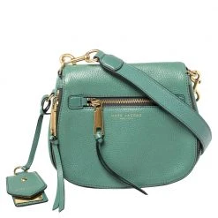 Marc Jacobs Green Leather Recruit Nomad Saddle Bag For Women
