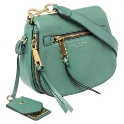 Marc Jacobs Green Leather Recruit Nomad Saddle Bag For Women -Cheap Marc Jacobs Store luxury women marc jacobs used handbags p392556 009