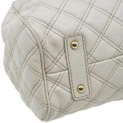 Marc Jacobs Beige Quilted Leather Stam Shoulder Bag For Women -Cheap Marc Jacobs Store luxury women marc jacobs used handbags p39715 0012