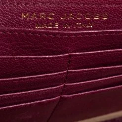 Marc Jacobs Burgundy Quilted Leather Flap Chain Clutch For Women -Cheap Marc Jacobs Store luxury women marc jacobs used handbags p401439 004