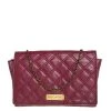 Marc Jacobs Burgundy Quilted Leather Flap Chain Clutch For Women