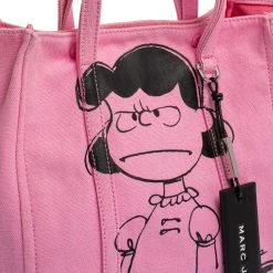 Peanuts X Marc Jacobs Pink Canvas The Tag Tote For Women 16 Peanuts X Marc Jacobs Pink Canvas The Tag Tote For Women -Cheap Marc Jacobs Store luxury women marc jacobs used handbags p401509 007