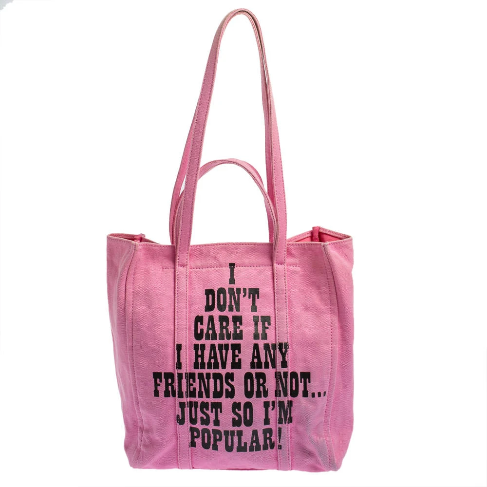 Peanuts X Marc Jacobs Pink Canvas The Tag Tote For Women 4 Peanuts X Marc Jacobs Pink Canvas The Tag Tote For Women - Image 4