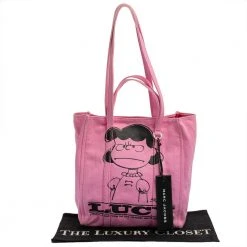 Peanuts X Marc Jacobs Pink Canvas The Tag Tote For Women 20 Peanuts X Marc Jacobs Pink Canvas The Tag Tote For Women -Cheap Marc Jacobs Store luxury women marc jacobs used handbags p401509 009