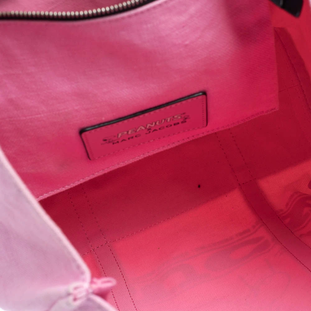 Peanuts X Marc Jacobs Pink Canvas The Tag Tote For Women 7 Peanuts X Marc Jacobs Pink Canvas The Tag Tote For Women - Image 7