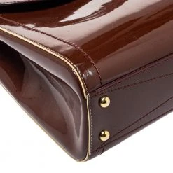 Marc Jacobs Brown Patent Leather Rider Top Handle Bag For Women -Cheap Marc Jacobs Store luxury women marc jacobs used handbags p402472 005