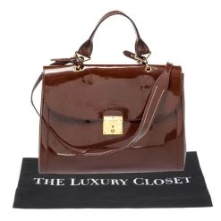 Marc Jacobs Brown Patent Leather Rider Top Handle Bag For Women -Cheap Marc Jacobs Store luxury women marc jacobs used handbags p402472 1615694813 012