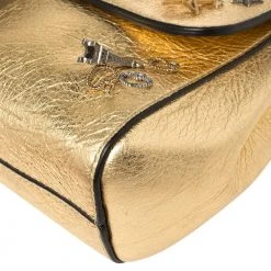 Marc Jacobs Gold Leather Charms And Trinket Crossbody Bag For Women -Cheap Marc Jacobs Store luxury women marc jacobs used handbags p402989 010