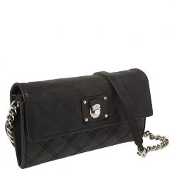 Marc Jacobs Black Quilted Leather Ginger Crossbody Bag For Women -Cheap Marc Jacobs Store luxury women marc jacobs used handbags p408977 011