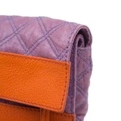 Marc Jacobs Purple/Orange Quilted Leather Oversized Pochette For Women -Cheap Marc Jacobs Store luxury women marc jacobs used handbags p41156 0006