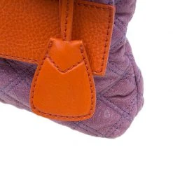 Marc Jacobs Purple/Orange Quilted Leather Oversized Pochette For Women -Cheap Marc Jacobs Store luxury women marc jacobs used handbags p41156 0009