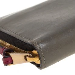 Marc Jacobs Khaki Green Leather Zip Around Wallet For Women -Cheap Marc Jacobs Store luxury women marc jacobs used handbags p411753 009