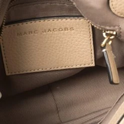 Marc Jacobs Beige Leather Small Recruit Saddle Bag For Women -Cheap Marc Jacobs Store luxury women marc jacobs used handbags p412008 002