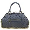 Marc Jacobs Grey Quilted Leather Stam Shoulder Bag For Women
