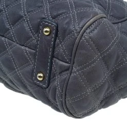 Marc Jacobs Grey Quilted Leather Stam Shoulder Bag For Women -Cheap Marc Jacobs Store luxury women marc jacobs used handbags p41426 011