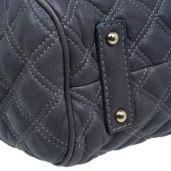 Marc Jacobs Grey Quilted Leather Stam Shoulder Bag For Women -Cheap Marc Jacobs Store luxury women marc jacobs used handbags p41426 012