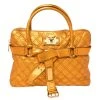 Marc Jacobs Metallic Orange Quilted Leather Bruna Belted Tote For Women