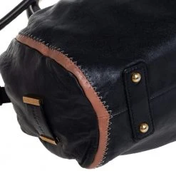 Marc Jacobs Black Leather Safety Pin Stam Top Handle Bag For Women -Cheap Marc Jacobs Store luxury women marc jacobs used handbags p416265 009