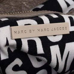 Marc Jacobs Metallic Soft Leather Double Pocket Shoulder Bag For Women -Cheap Marc Jacobs Store luxury women marc jacobs used handbags p417254 005