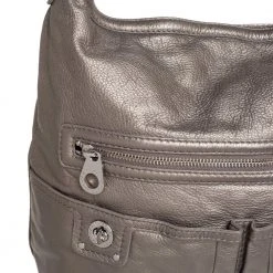 Marc Jacobs Metallic Soft Leather Double Pocket Shoulder Bag For Women -Cheap Marc Jacobs Store luxury women marc jacobs used handbags p417254 010