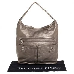 Marc Jacobs Metallic Soft Leather Double Pocket Shoulder Bag For Women -Cheap Marc Jacobs Store luxury women marc jacobs used handbags p417254 011