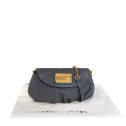 Marc Jacobs Marc By March Jacobs Grey Leather Classic Q Karlie Crossbody Bag For Women -Cheap Marc Jacobs Store luxury women marc jacobs used handbags p417342 001