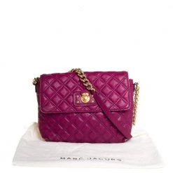 Marc Jacobs Dark Magenta Quilted Leather Single Shoulder Bag For Women 19 Marc Jacobs Dark Magenta Quilted Leather Single Shoulder Bag For Women -Cheap Marc Jacobs Store luxury women marc jacobs used handbags p421132 005