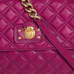 Marc Jacobs Dark Magenta Quilted Leather Single Shoulder Bag For Women 15 Marc Jacobs Dark Magenta Quilted Leather Single Shoulder Bag For Women -Cheap Marc Jacobs Store luxury women marc jacobs used handbags p421132 007