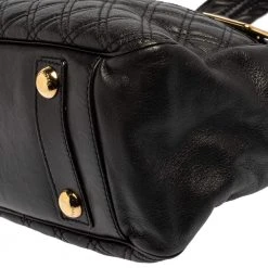 Marc Jacobs Black Quilted Leather Ursula Bowler Bag For Women -Cheap Marc Jacobs Store luxury women marc jacobs used handbags p421310 006