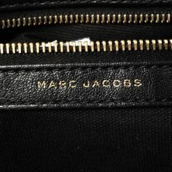 Marc Jacobs Black Leather Quilted Chain Tote For Women -Cheap Marc Jacobs Store luxury women marc jacobs used handbags p423161 001