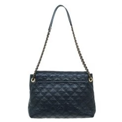 Marc Jacobs Black Quilted Leather XL Baroque Single Shoulder Bag For Women -Cheap Marc Jacobs Store luxury women marc jacobs used handbags p43397 004