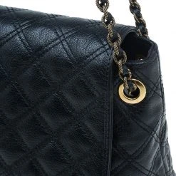 Marc Jacobs Black Quilted Leather XL Baroque Single Shoulder Bag For Women -Cheap Marc Jacobs Store luxury women marc jacobs used handbags p43397 006