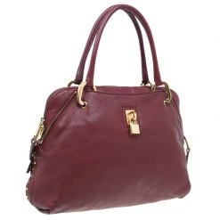 Marc Jacobs Burgundy Leather Rio Paradise Satchel Bag For Women -Cheap Marc Jacobs Store luxury women marc jacobs used handbags p43398 003