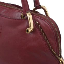 Marc Jacobs Burgundy Leather Rio Paradise Satchel Bag For Women -Cheap Marc Jacobs Store luxury women marc jacobs used handbags p43398 006