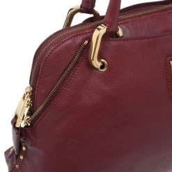 Marc Jacobs Burgundy Leather Rio Paradise Satchel Bag For Women -Cheap Marc Jacobs Store luxury women marc jacobs used handbags p43398 007