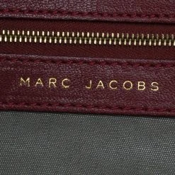 Marc Jacobs Burgundy Leather Rio Paradise Satchel Bag For Women -Cheap Marc Jacobs Store luxury women marc jacobs used handbags p43398 014