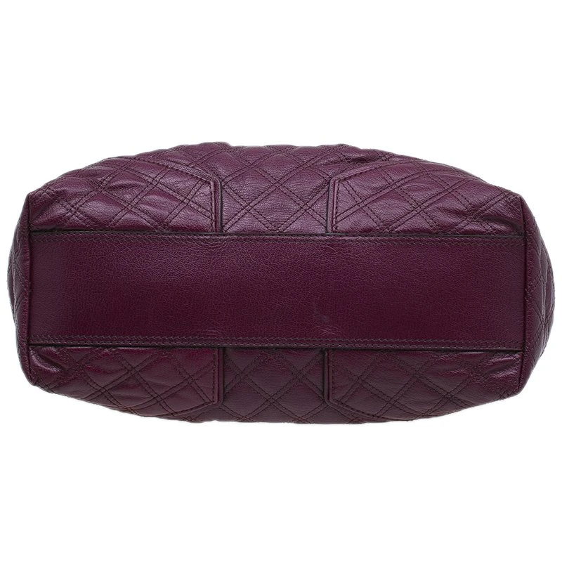 Marc Jacobs Purple Quilted Leather Alyona Hobo Bag For Women 4 Marc Jacobs Purple Quilted Leather Alyona Hobo Bag For Women - Image 4